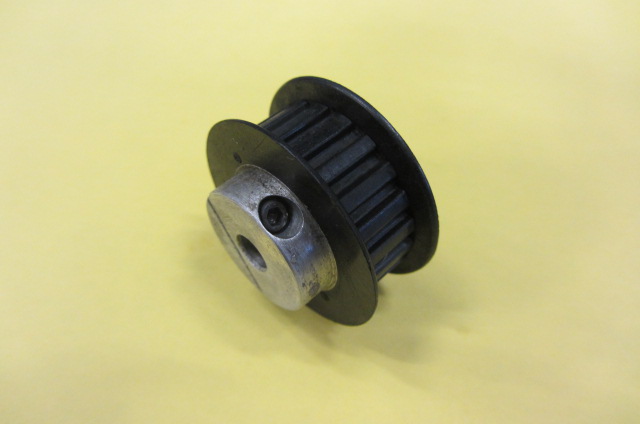 Pulley, double flange timing 1/5 Pitch, 20 grooves x 1.373 PD x .25 ID